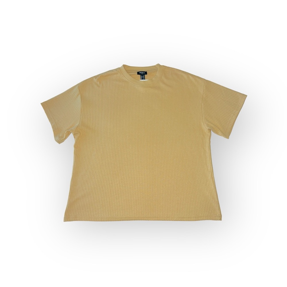Forever 21 yellow textured shirt